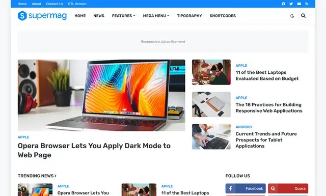 SuperMag Responsive Template Blogger