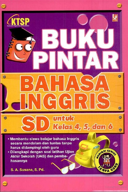 Download Buku  Pintar Bahasa  Inggris  SD untuk Kelas 4 5 dan 6