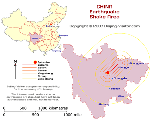 Sichuan Earthquake Map