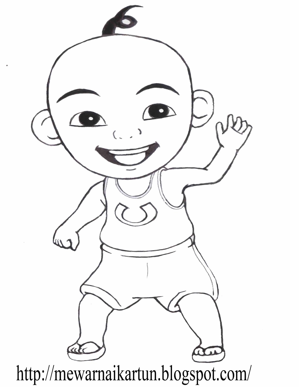 Gambar Sketsa Kartun Upin Ipin Sobsketsa