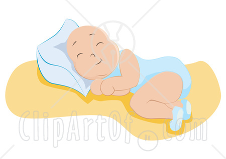 Baby Boy Sleeping Clip Art