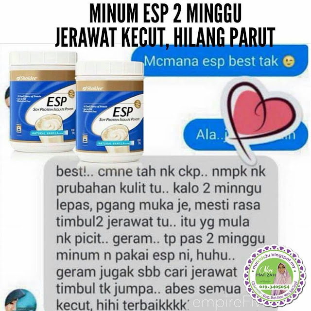 testimoni ESP hilangkan jerawat dan parut dengan cepat dan berkesan