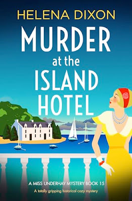 book cover of cozy mystery Murder at the Island Hotel by Helena Dixon