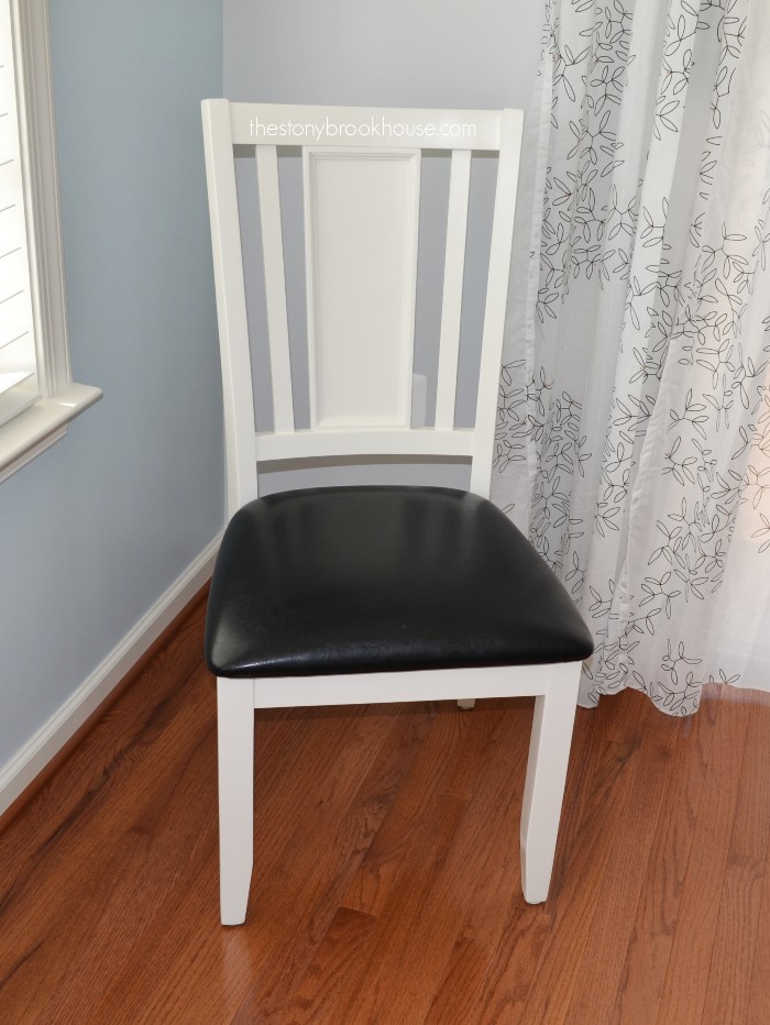 Dining Chair Spray painted white