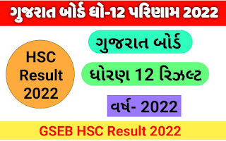 Gujarat board 12th Result 2022