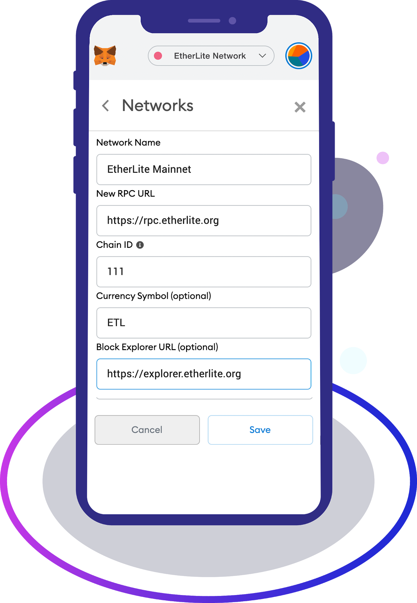 Metamask EtherLite Mainnet