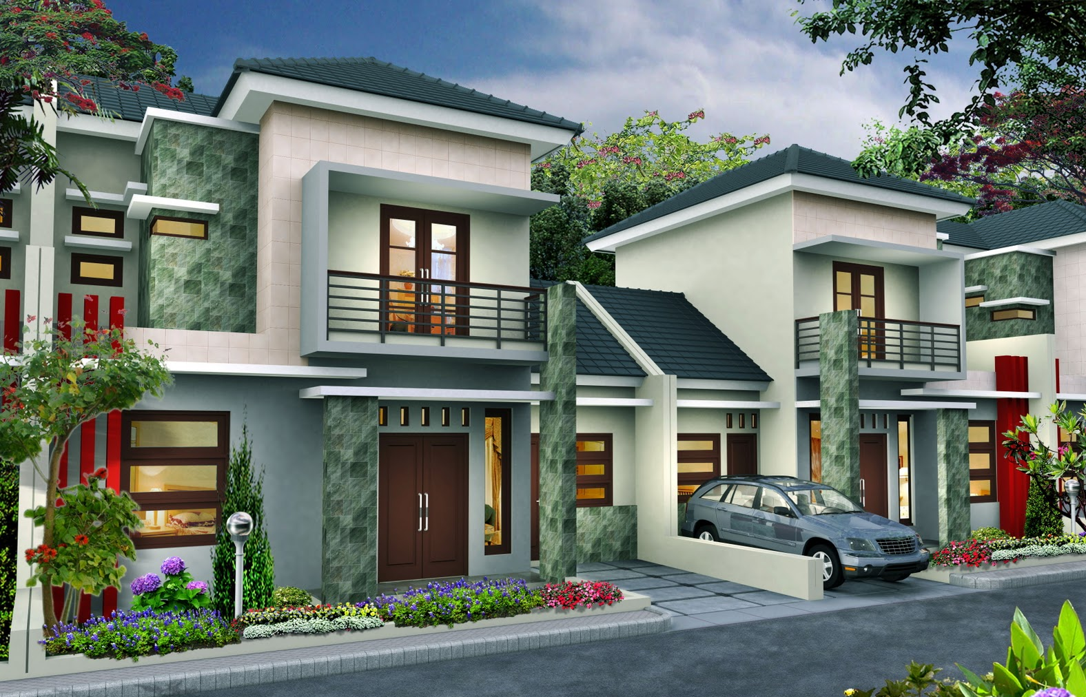 62 Desain Rumah Minimalis Modern 2 Lantai Type 90 Desain Rumah