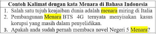 20 Contoh Kalimat Menara di Bahasa Indonesia dan Pengertiannya