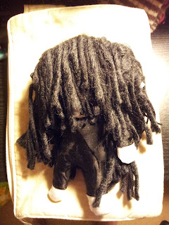 "Rastagaiman" Sandman plushie pre haircut and prior to the jacket being completed.