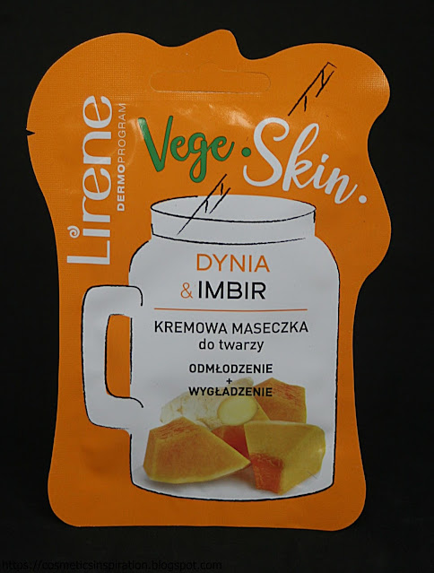 Lirene - Dermoprogram - Vege Skin - Kremowa maseczka do twarzy odmłodzenie o wygładzenie Dynia & Imbir
