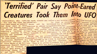 Terrifying UFO – 'Crab-Clawed' Alien Seize Pair - The Register 10-15-1973