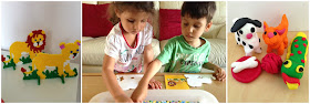 Children doing crafts in the summer holiday
