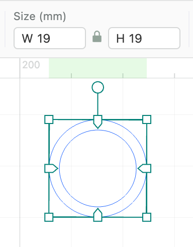 Add 4 mm to the inner ring to create the outer ring