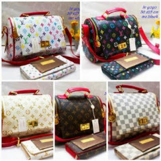 Tas LV Terbaru LV Yoyo Mono Cream Azure Multi Black White Damier Harga Grosir Murah