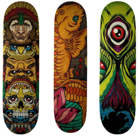 Desenhos no Shape do Skate