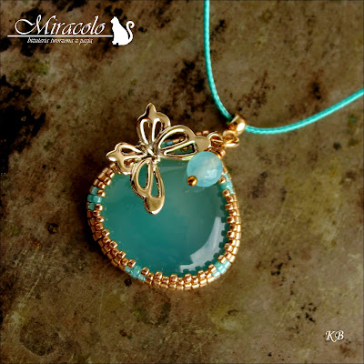 chalcedon aqua, chalcedony pendant, miracolo