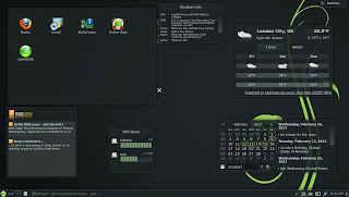 openSUSE 12.3 DARTMOUTH KDE RC1 PLASMA Widgets RSS WEATHER Calendar Hardware Disk Space