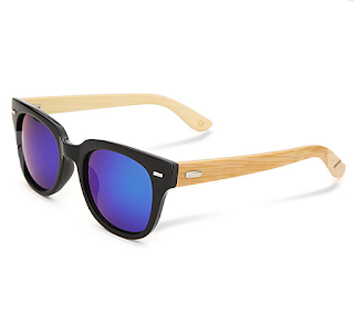 Unisex Bamboo Wooden Rivet Mercury Sunglasses Mirror Eyewear Glasses