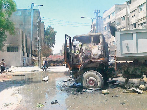 Tentera Bashar bertempur di Damsyik, Syria