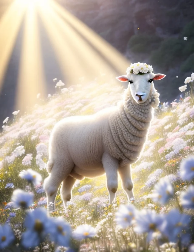 A Regal Lamb Ai Art by #PQCBlog on Leonardo.ai