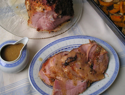Baked Bone In Ham with Maple Mustard Glaze