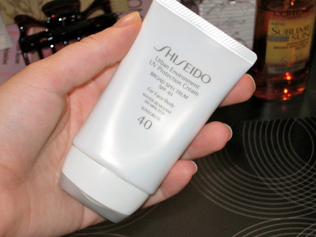 shiseido sunscreen, shiseido urban environment sunscreen, shiseido urban environment uv protection cream, shiseido spf 40, shiseido face and body sunscreen