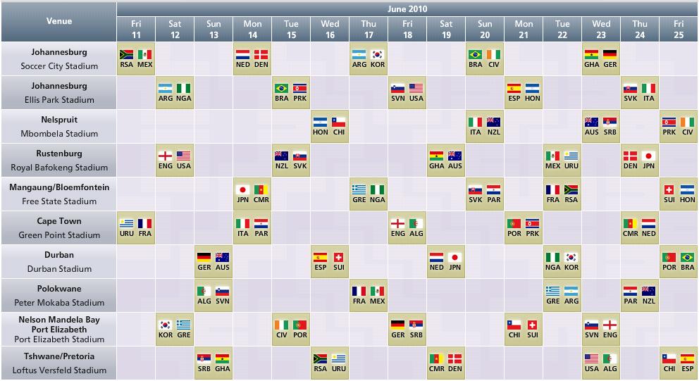 world cup match schedule