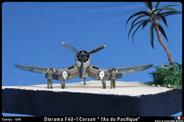 Diorama F4U-1 Corsair de Tamiya  "L'As du pacifique".