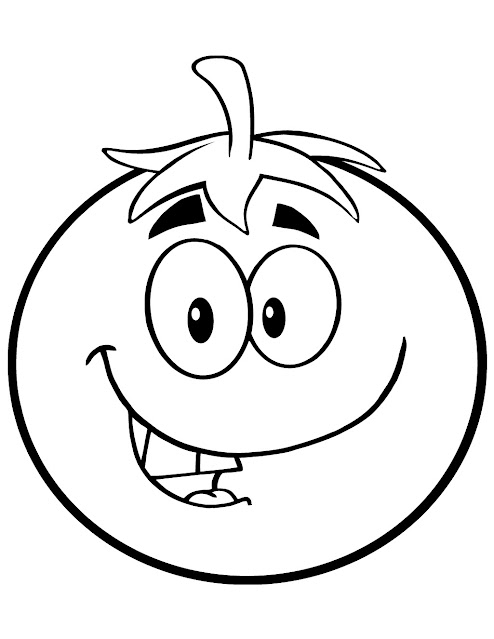 Best Cartoon Tomato Coloring Page - Free Printable Coloring Pages For Kids