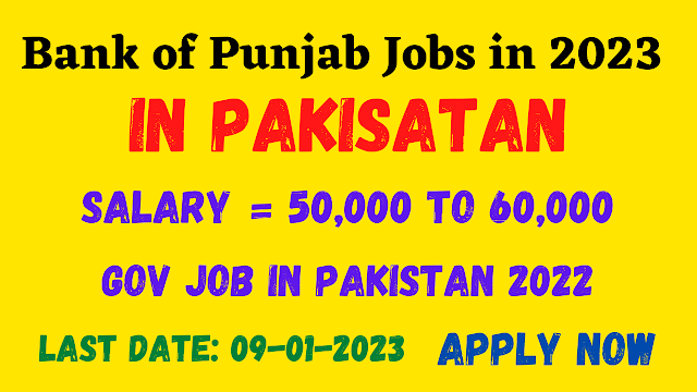 Bank of Punjab Jobs in 2023 | Latest BOP Jobs in2023 Pakistan | Apply Online Fast