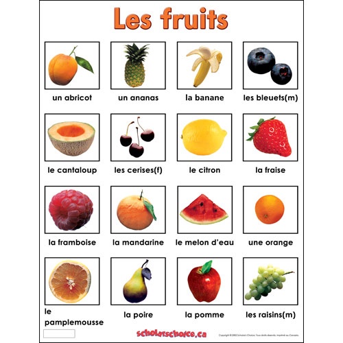 Afbeeldingsresultaat voor vocabulaire fruits et lÃ©gumes