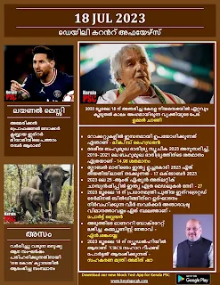 Daily Current Affairs in Malayalam 18 Jul 2023