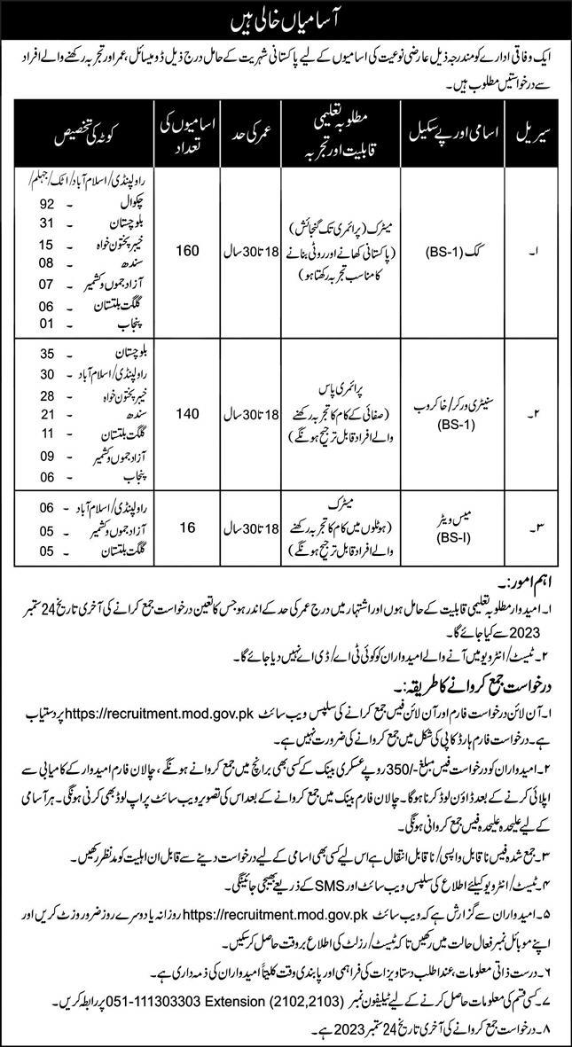 ministry of defence jobs september 2023 advertisement