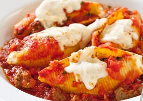 Reduced Fat stuffed Shells with Meat Sauce