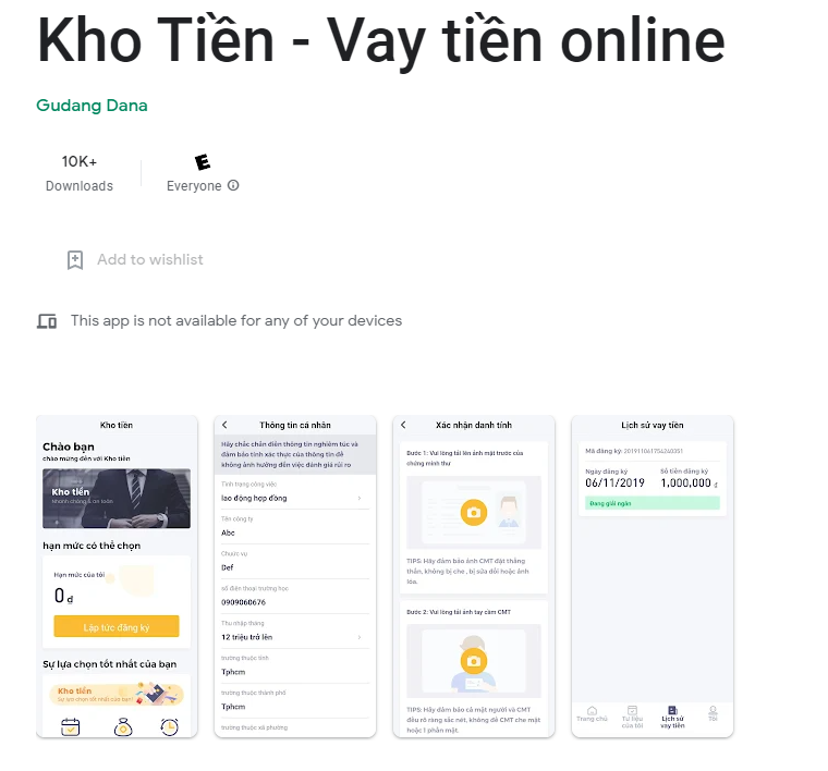 App Kho Tiền hỗ trợ vay tiền nhanh