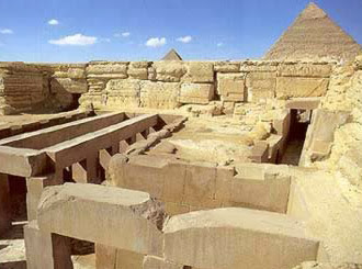 A view of the valley temple of Khafre