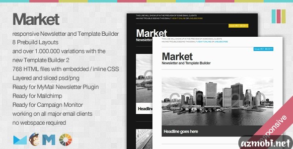 Market – Responsive Newsletter with Template Builder