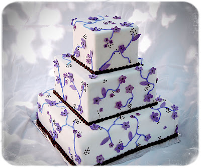 country wedding cakes purple