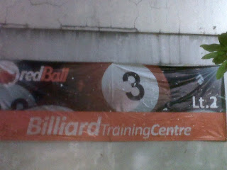 Spanduk Redball Billiard Training Centre 
