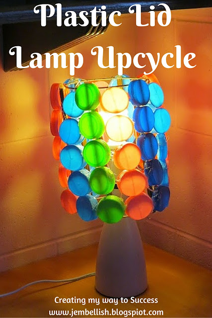 Plastic Lid Lamp Upcycle - a tutorial