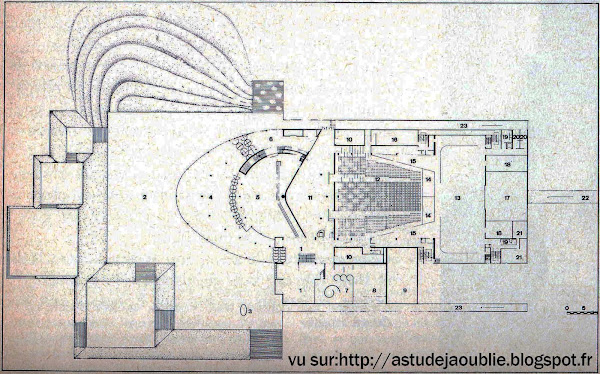 Grenoble - Maison de la Culture - André Wogenscky  Architecte: André Wogenscky  Construction: 1968