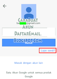 lupa kata sandi gmail lewat hp