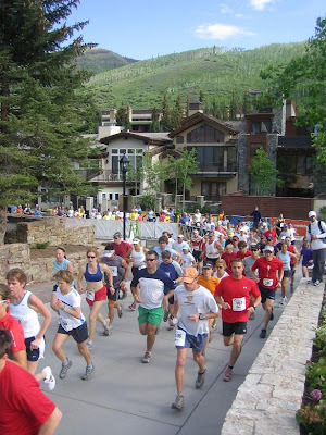 At the start of the 10k trail race