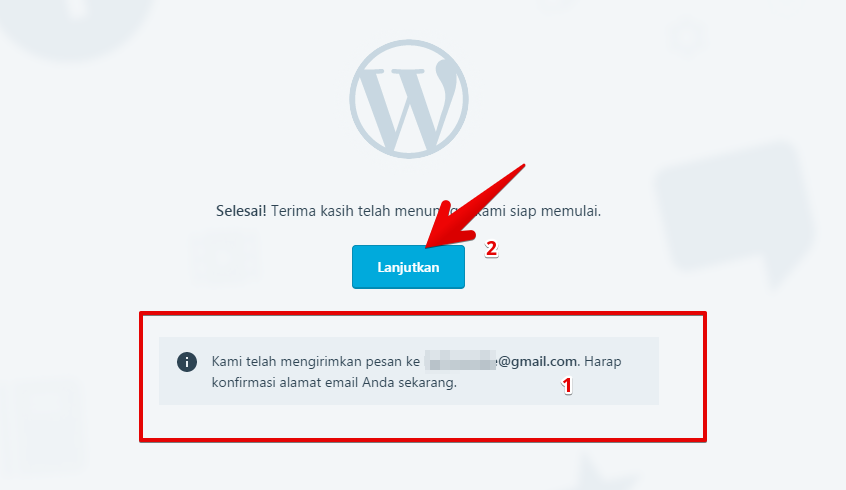 Konfigurasi email dari wordpress.com