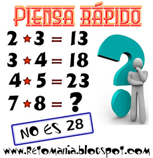 Descubre el número, Piensa rápido, Sólo para genios, Cuál es el resultado, Problemas matemáticos, Problemas de Lógica