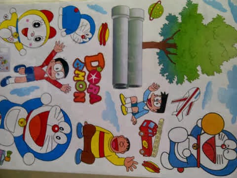 Stiker Dinding Kamar Gambar Doraemon, Yang Menawan!