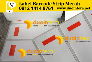 Jual Label Barcode, Label Barcode, Label barcode YUPO, Label Barcode Surabaya, Barcode Strip Merah , Label Barcode Strip Merah, Label PLN, Label PDAM