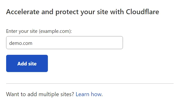 Enter your Domain Name - How to setup Cloudflare CDN with Blogger