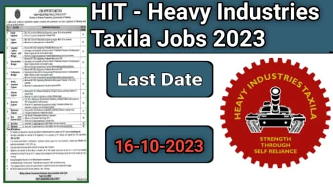 Heavy Industries Taxila Jobs 2023 | HIT Jobs 2023 Online Apply