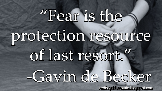 “Fear is the protection resource of last resort[.]” -Gavin de Becker